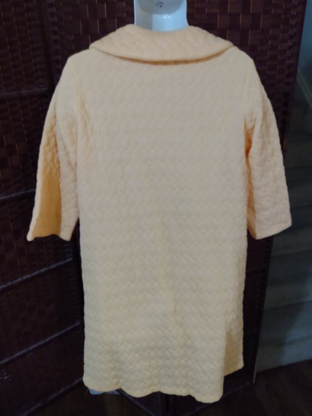 Vintage NWT Kodel Fiberfill House Coat Robe Eastman Quilted Size 18 Granny Gown - Picture 2 of 5